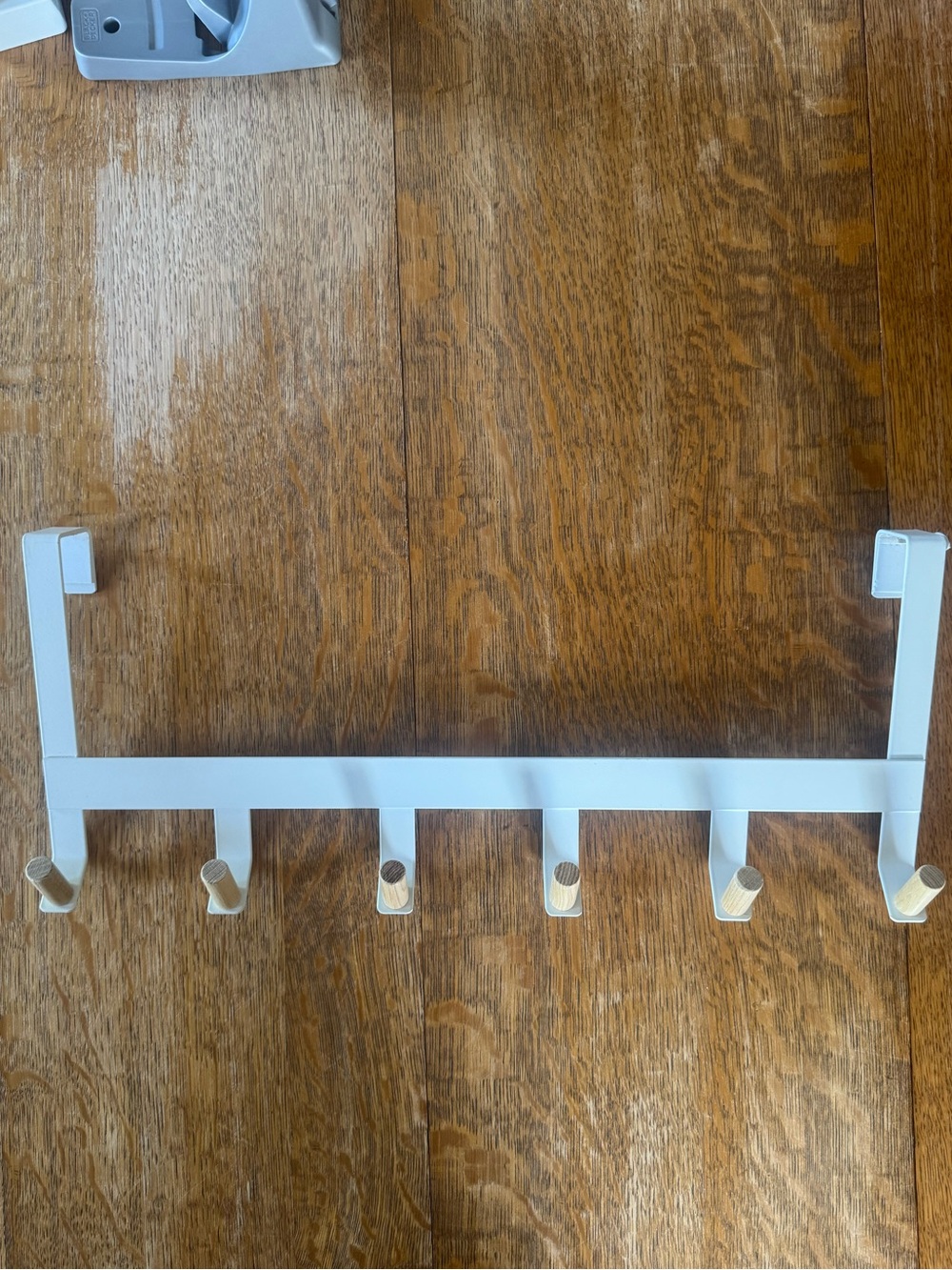 Target White Over-the-Door Hook Rack with Six Wooden Pegs